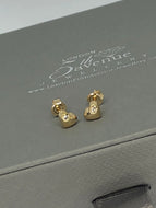 Heart shape gold studs suitable for children - London Fifth Avenue jewellery  