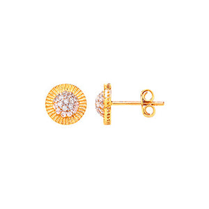 Small fluted bezel stud Rolex style bezel - London Fifth Avenue jewellery  