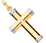 Gold/White Gold cross pendant