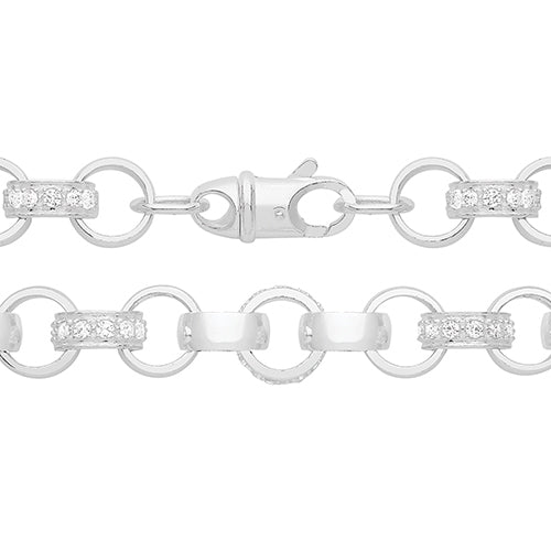 Large cz belcher chain